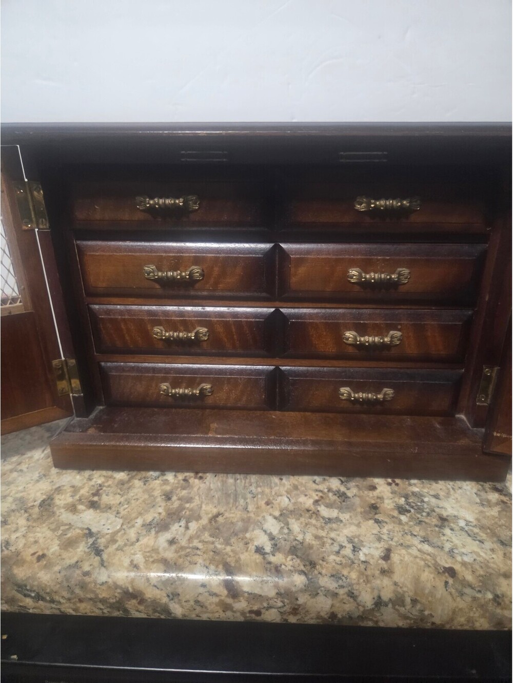Vintage Wood Jewelry Box with Music